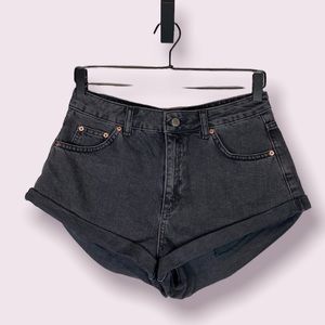 Classic Black Denim Women's Shorts